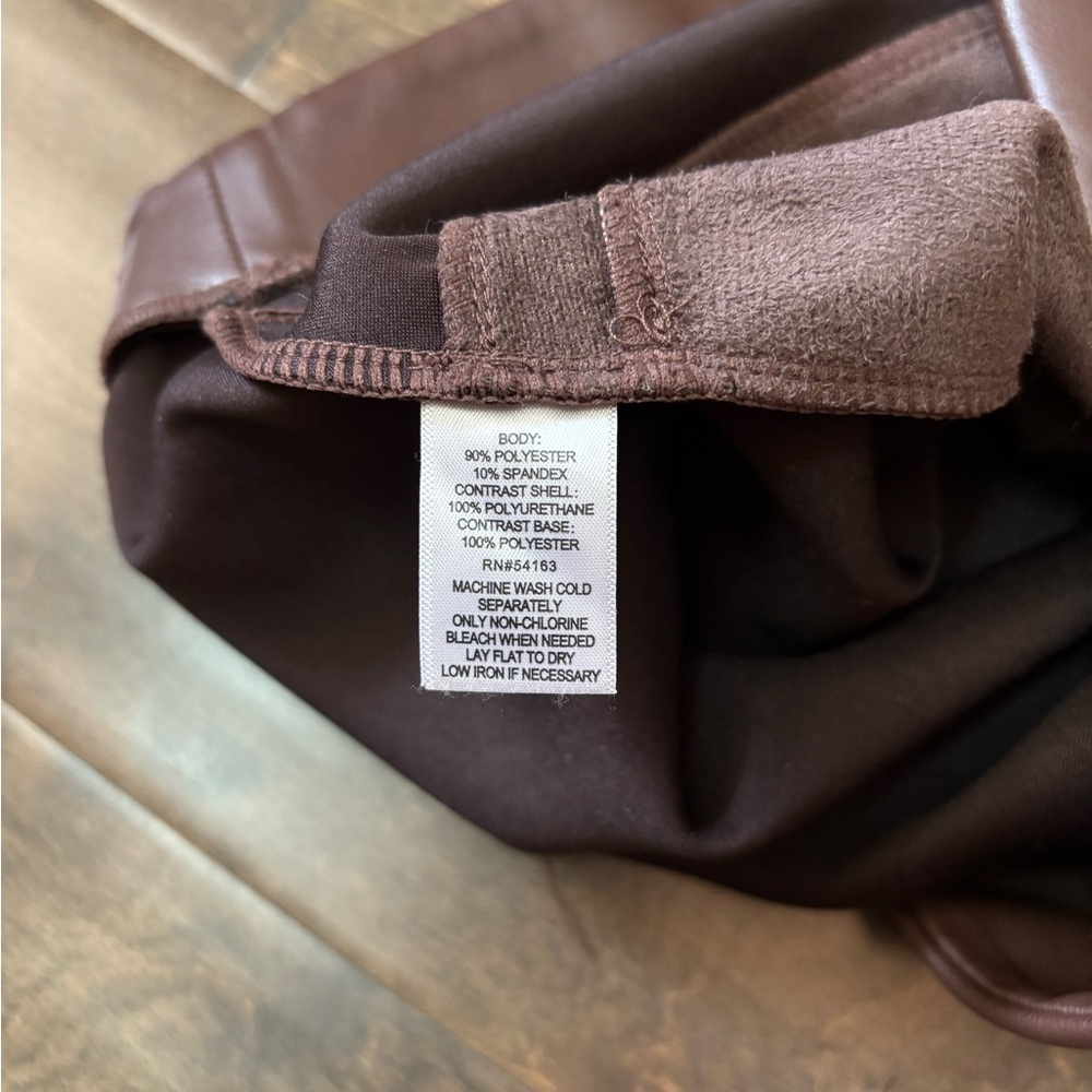Mark New York Brown Faux Leather Skirt - Picture 6 of 6